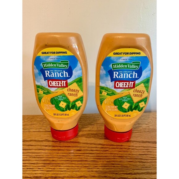 2x Hidden Valley Ranch Cheez It Dressing 20oz Bottle NEW B/B/D 1-2025 Salad Wing - Picture 3 of 7